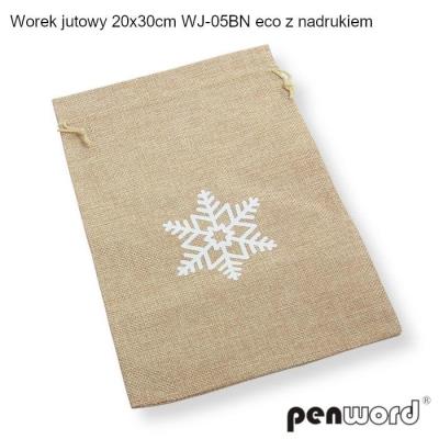 Opakowanie Woreczek jutowy eco z nadrukiem 30x20cm