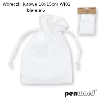 Opakowanie Woreczki jutowe białe 10x15cm 6szt