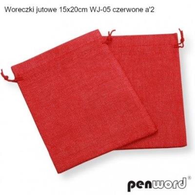 Opakowanie Woreczki jutowe czerwone 20x15cm 2szt