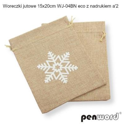 Opakowanie Woreczki jutowe eco z nadrukiem 20x15cm 2szt