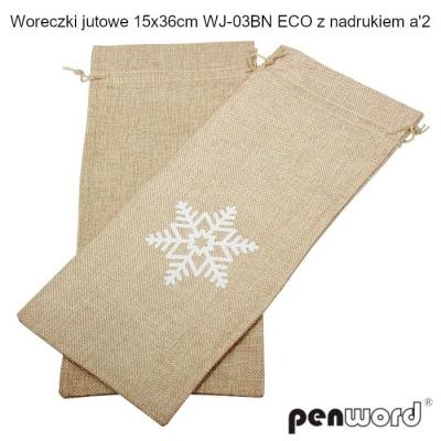 Opakowanie Woreczki jutowe eco z nadrukiem 36x15cm 2szt