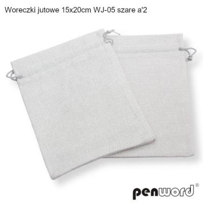 Opakowanie Woreczki jutowe szare 20x15cm 2szt