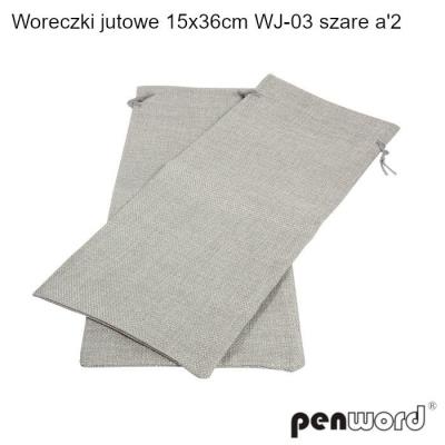 Opakowanie Woreczki jutowe szare 36x15cm 2szt