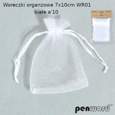 Opakowanie Woreczki organzowe białe 7x10cm 10szt