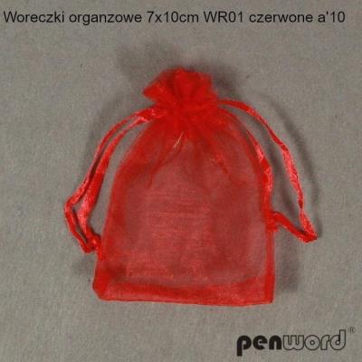 Opakowanie Woreczki organzowe czerwone 7x10cm 10szt