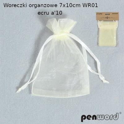 Opakowanie Woreczki organzowe ecru 7x10cm 10szt