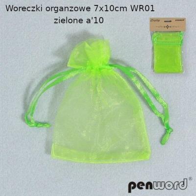Opakowanie Woreczki organzowe jasnozielone 7x10cm 10szt