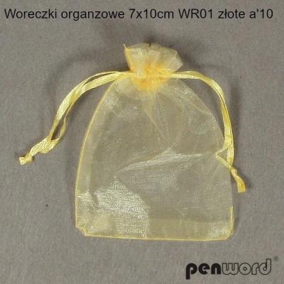 Opakowanie Woreczki organzowe złote 7x10cm 10szt