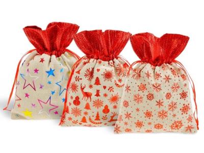 Opakowanie Worek materiałowy na prezent BN nadruk 13x17cm MIX