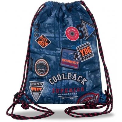 Opakowanie Worek sportowy niebieski z naszywkami