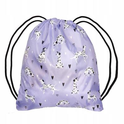 Worek szkolny Dalmatyńczyki fioletowy. Wydawca: incood.. SmakLiter.pl Opakowanie Worek szkolny Dalmatyńczyki fioletowy