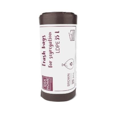 Opakowanie Worki na śmieci 35l brązowe 20szt