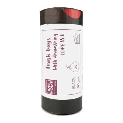 Opakowanie Worki z taśmą ściągającą 35l czarne 50szt