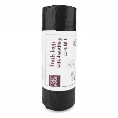 Opakowanie Worki z taśmą ściągającą 60l czarne 40szt