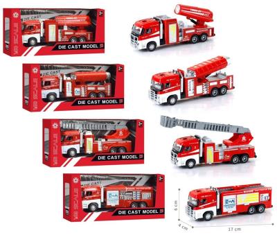 Opakowanie Wóz strażacki metalowy pull back MIX