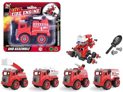 Opakowanie Wóz strażśacki do skręcania ze śrubokrętem