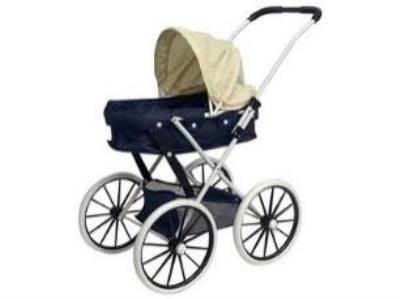 Opakowanie Wózek gondola duże koła granatowo-beżowy