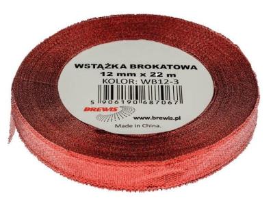 Opakowanie Wstążka brokatowa czerwona 12mmx22m