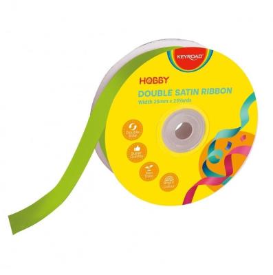 Opakowanie Wstążka podwójna satynowa zielona 25mmx22,86m