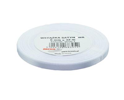 Opakowanie Wstążka satynowa biała 6mmx32m 2szt