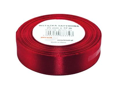 Opakowanie Wstążka satynowa bordowa 25mmx32m