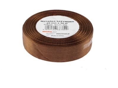 Opakowanie Wstążka satynowa brązowa 25mmx32m