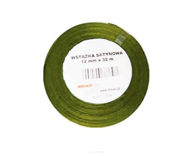 Opakowanie Wstążka satynowa butelkowa zieleń 12mmx32m