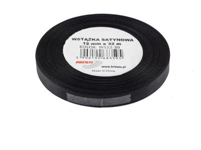 Opakowanie Wstążka satynowa czarna 12mmx32m