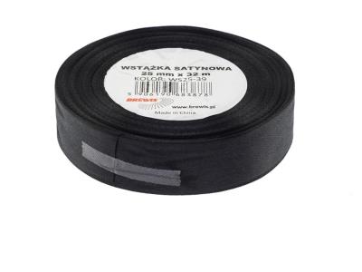 Opakowanie Wstążka satynowa czarna 25mmx32m