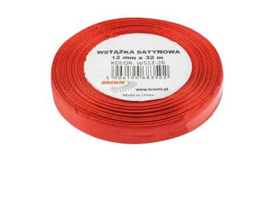 Opakowanie Wstążka satynowa czerwona 12mmx32m