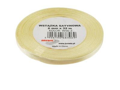 Opakowanie Wstążka satynowa ecru 6mmx32m 2szt