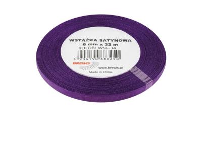 Opakowanie Wstążka satynowa fioletowa 6mmx32m 2szt