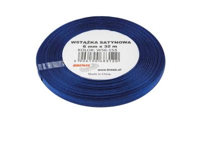 Opakowanie Wstążka satynowa granatowa 6mmx32m 2szt