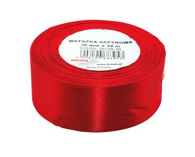 Opakowanie Wstążka satynowa jasna czerwona 38mmx32m