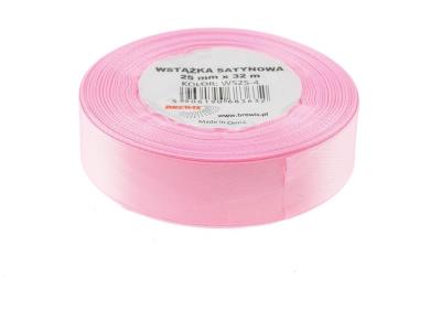 Opakowanie Wstążka satynowa jasna różowa 25mmx32m