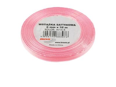 Opakowanie Wstążka satynowa jasna różowa 6mmx32m 2szt