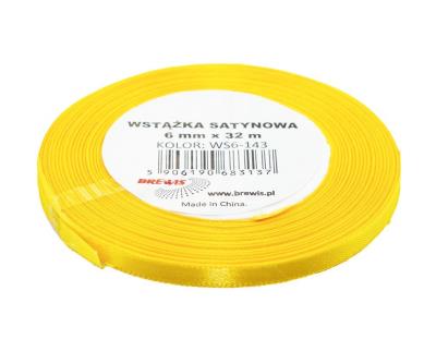 Opakowanie Wstążka satynowa jasna żółta 6mmx32m 2szt