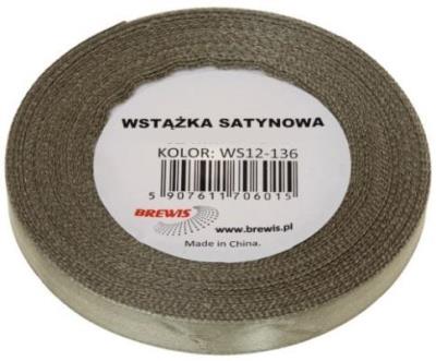 Wstążka satynowa khaki 6mm x 32m. Wydawca: Brewis. SmakLiter.pl Opakowanie Wstążka satynowa khaki 6mm x 32m
