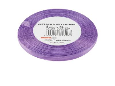 Opakowanie Wstążka satynowa lawendowy 6mmx32m 2szt