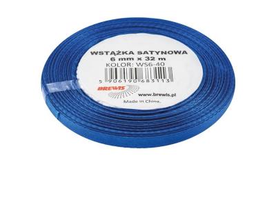 Opakowanie Wstążka satynowa niebieska 6mmx32m 2szt