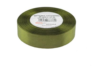 Opakowanie Wstążka satynowa oliwkowa 25mmx32m