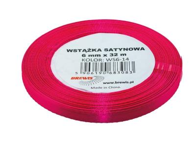 Opakowanie Wstążka satynowa różowa 6mmx32m 2szt