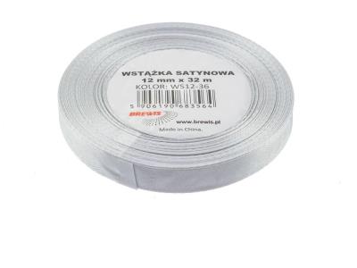 Opakowanie Wstążka satynowa szara 12mmx32m