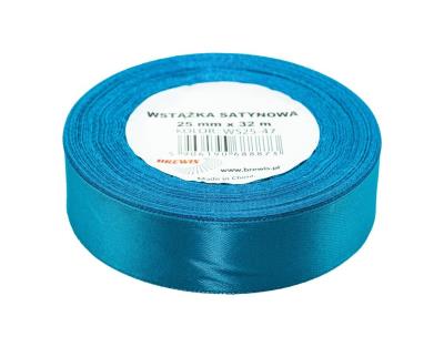Opakowanie Wstążka satynowa turkusowa 25mmx32m