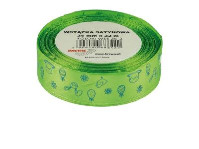 Opakowanie Wstążka satynowa wielkanocna j. zielona 25mmx22m