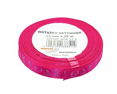 Opakowanie Wstążka satynowa wielkanocna różowa 12mmx22m