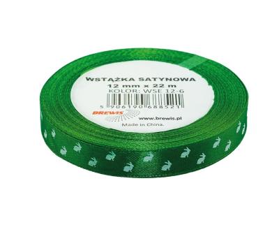 Opakowanie Wstążka satynowa wielkanocna zielona 12mmx22m