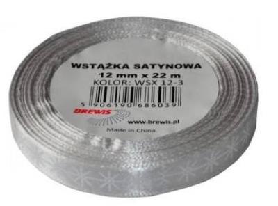 Opakowanie Wstążka satynowa z motywem świątecznym 12mmx22m