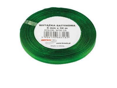 Opakowanie Wstążka satynowa zielona 6mmx32m 2szt