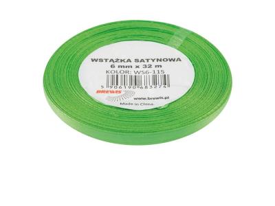 Opakowanie Wstążka satynowa zielona 6mmx32m